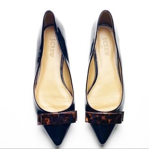 J. Crew Amelia Tortise Color Bow Sz 7.5
